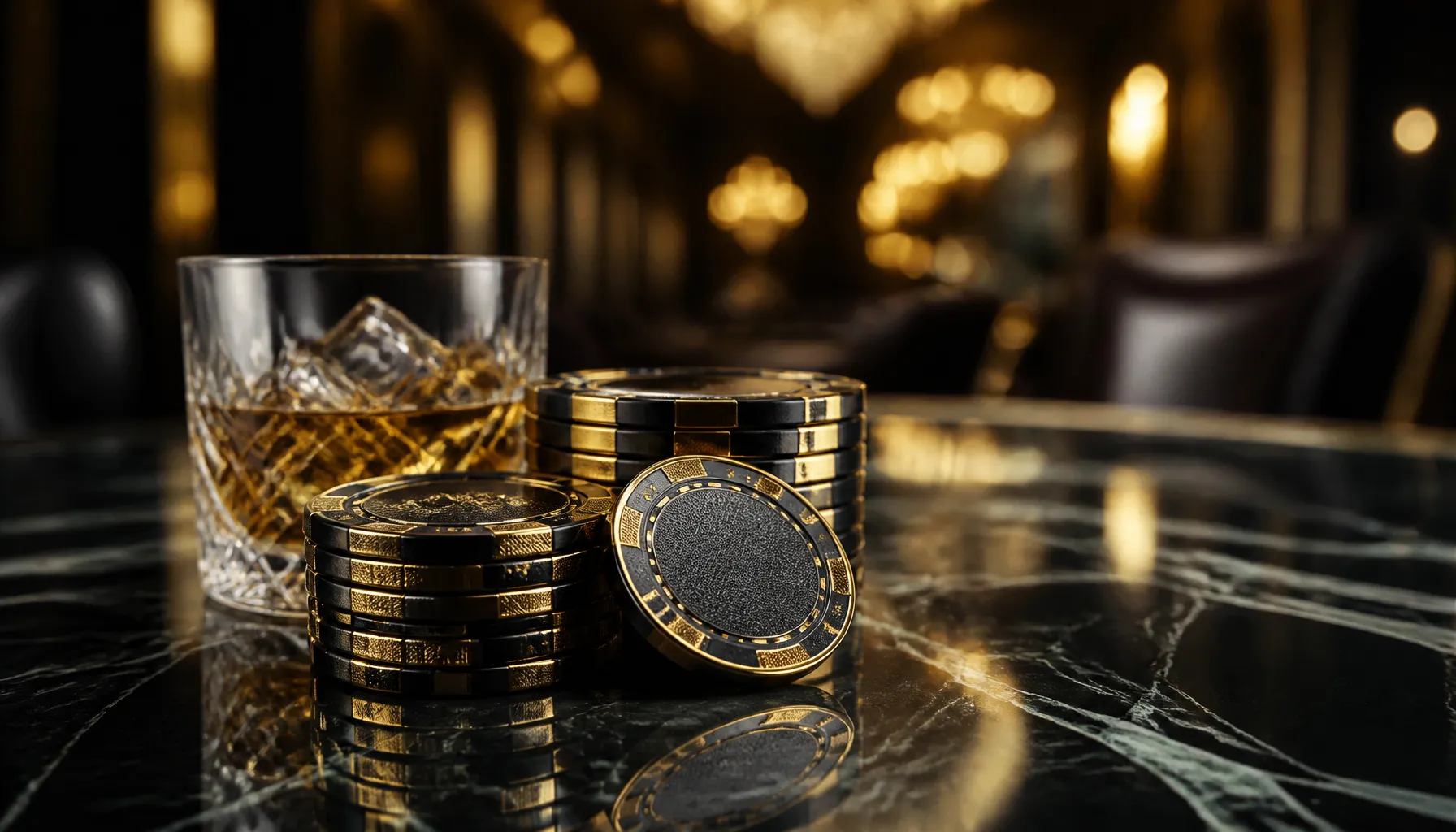 Cinematic close-up of ornate golden maze corridors with dramatic warm torchlight, mythological luxury casino atmosphere